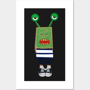 Halloween Costume | Kid with Bag on his Head Posters and Art